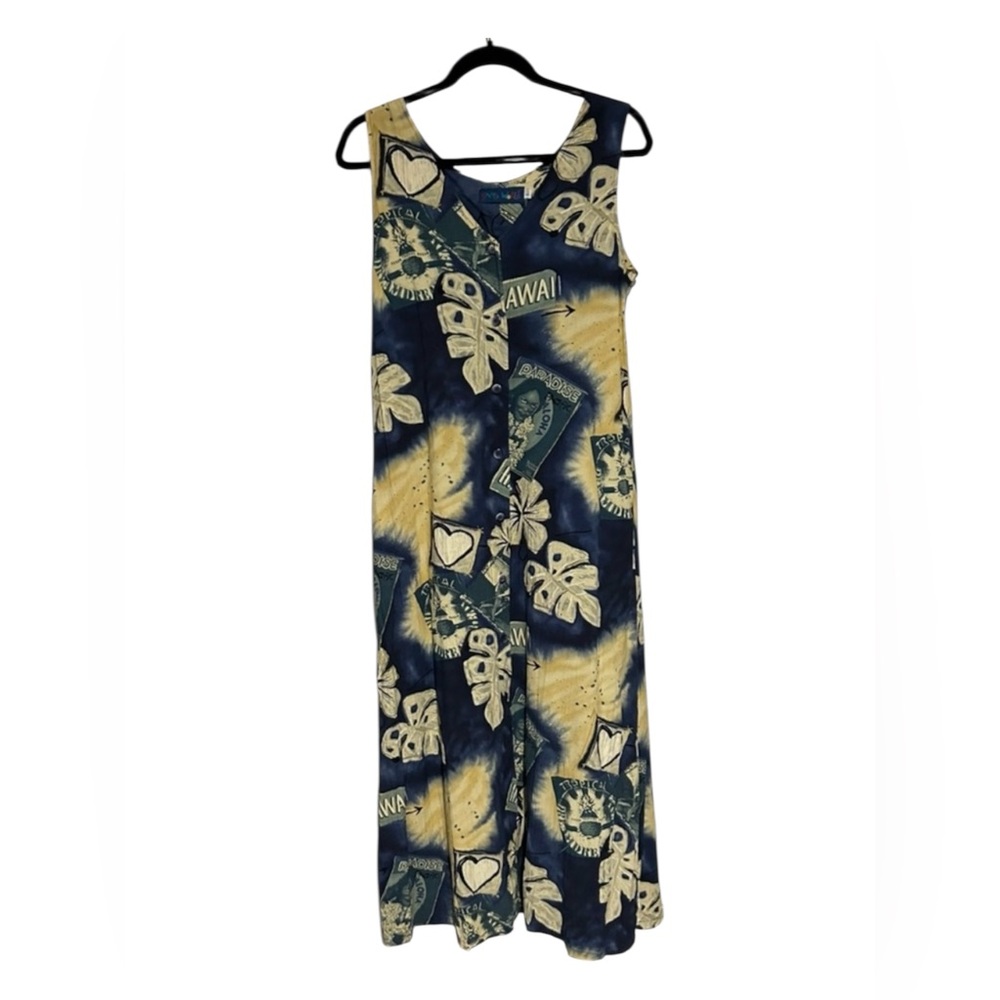 Vintage Jams World Hawaiian Hospitality Midi Dress Size Large